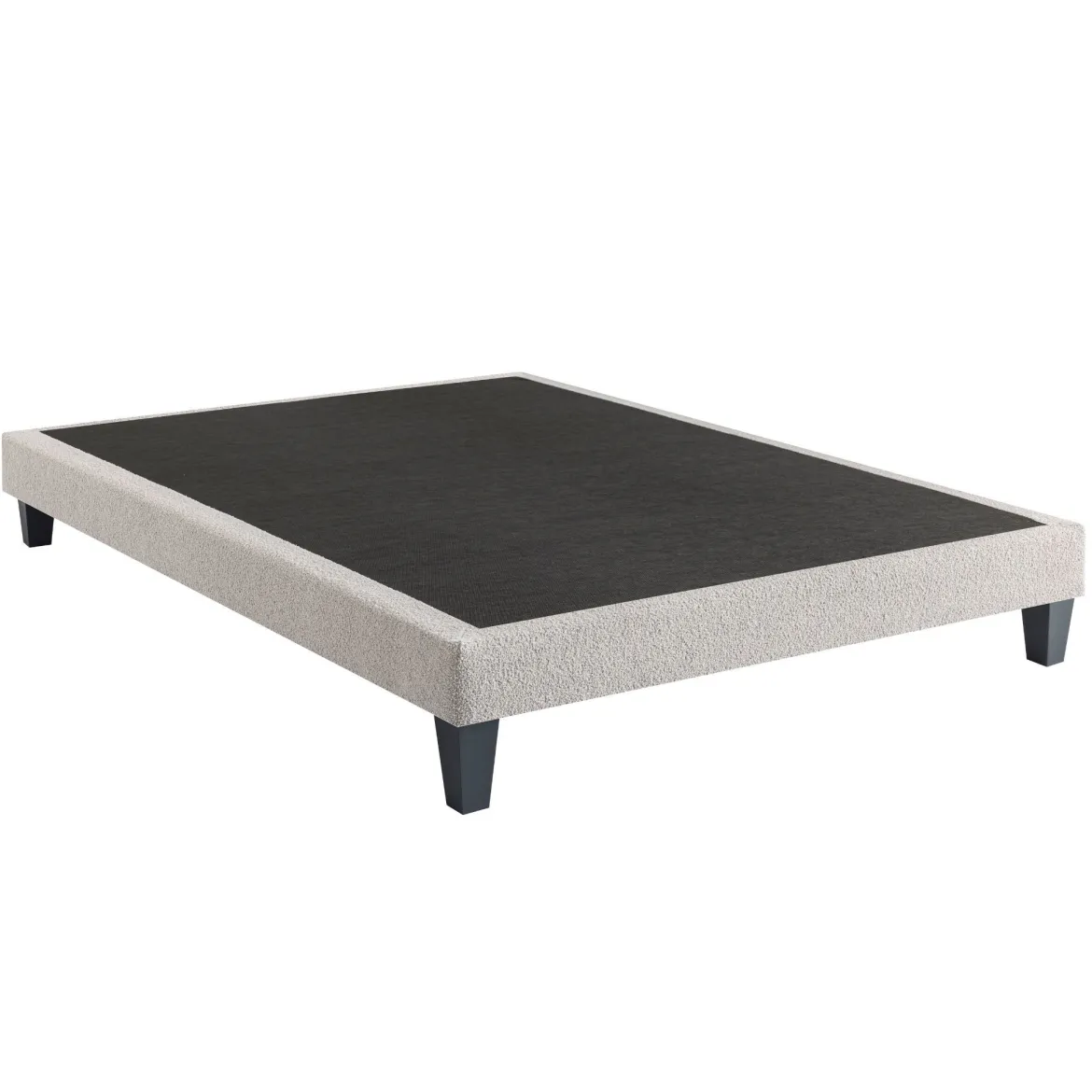 Sommier déco tapissier en tissu bouclette Nuage