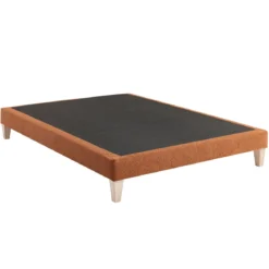 Sommier déco tapissier en tissu bouclette Nuage