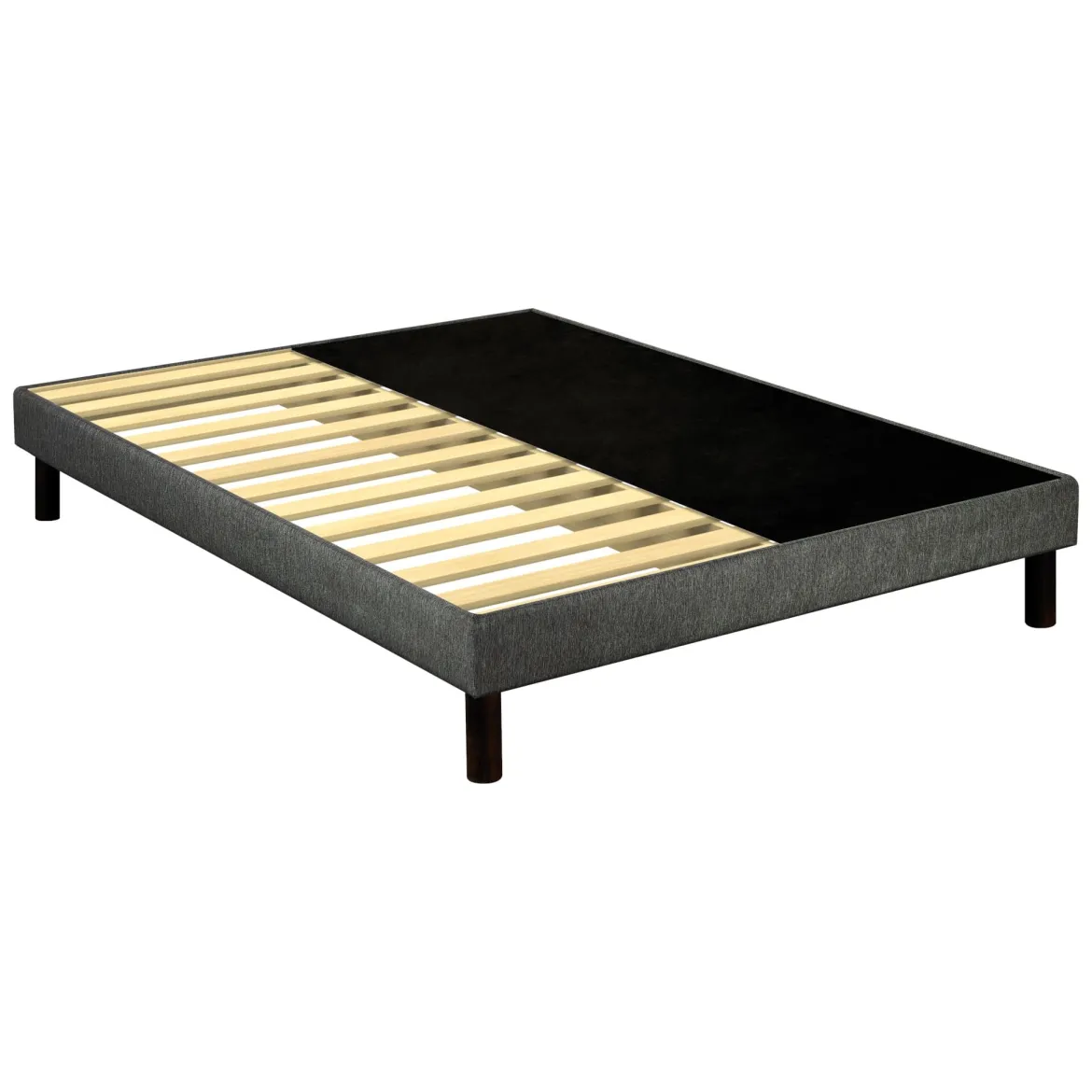 Sommier déco tapissier Unic gris - Merinos