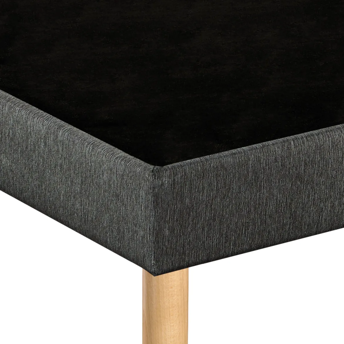 Sommier déco tapissier Unic gris - Merinos