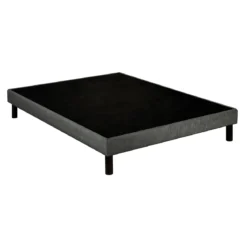 Sommier déco tapissier Unic gris - Epeda