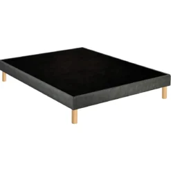Sommier déco tapissier Unic gris - Bultex