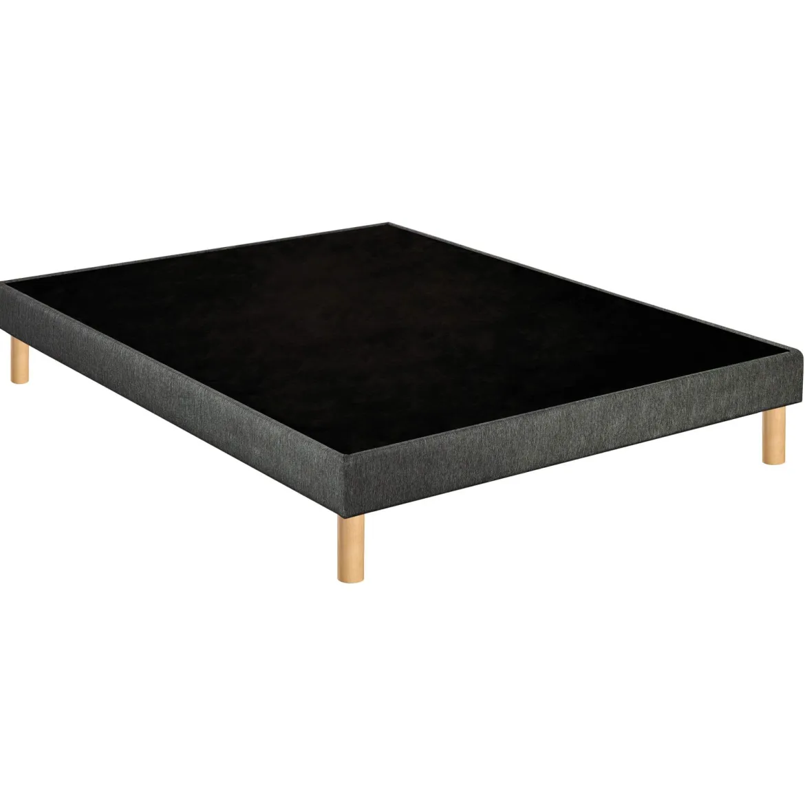 Sommier déco tapissier Unic gris - Bultex