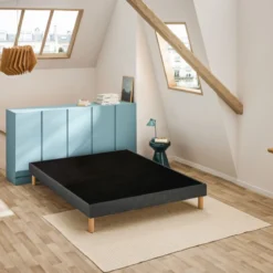 Sommier déco tapissier Unic gris - Bultex