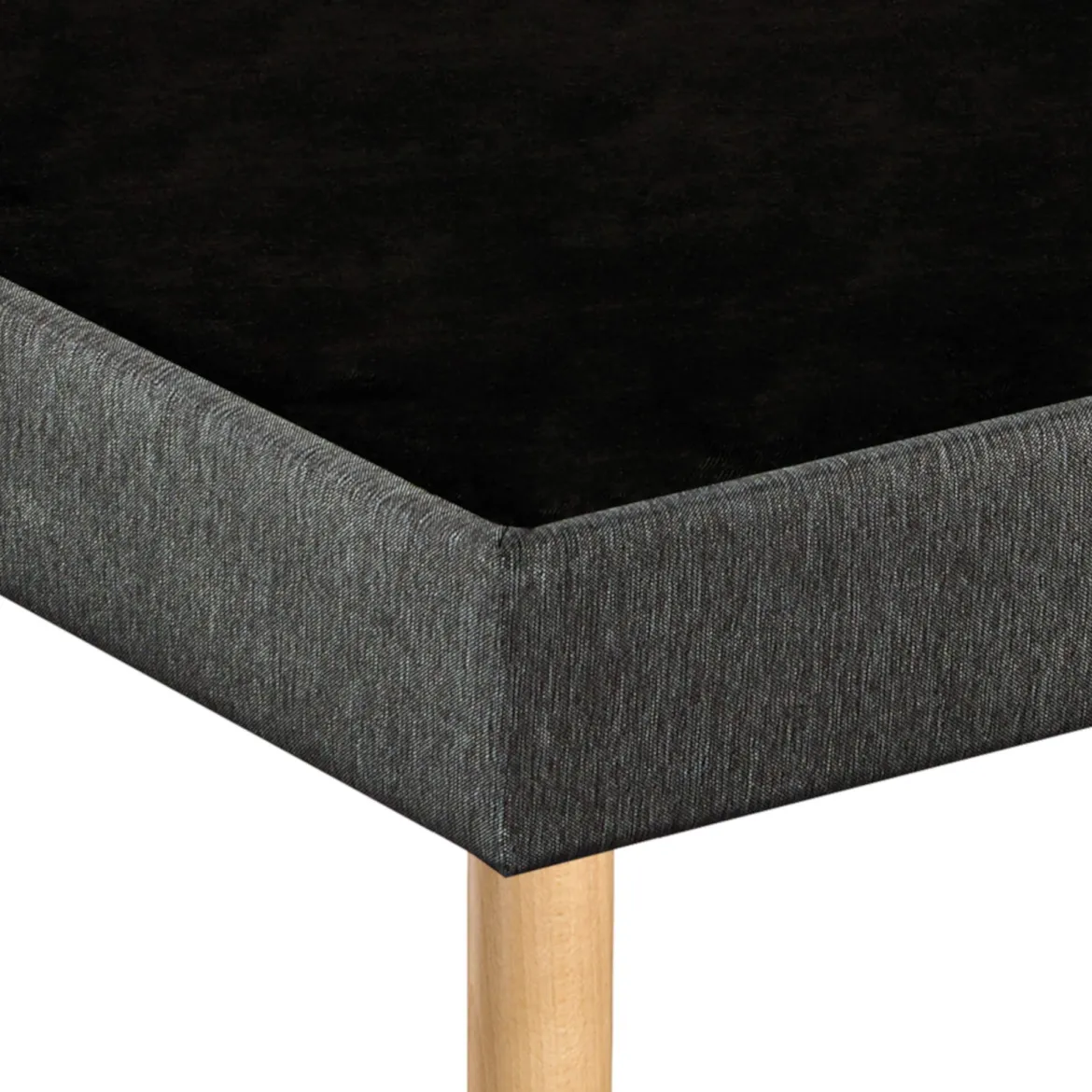 Sommier déco tapissier Unic gris - Bultex