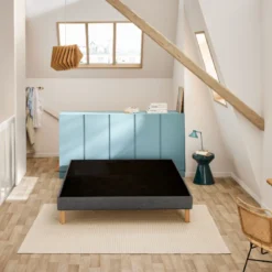 Sommier déco tapissier Unic gris - Bultex