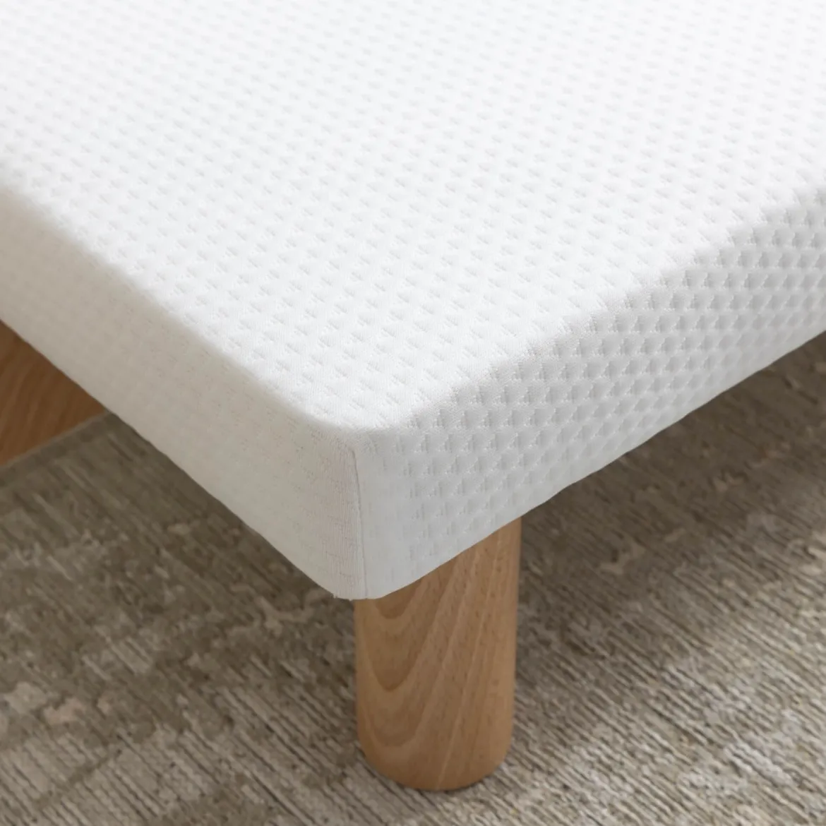 Sommier extra-plat tapissier blanc 7 cm Étoile - SOMEO