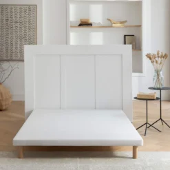 Sommier extra-plat tapissier blanc 7 cm Étoile - SOMEO