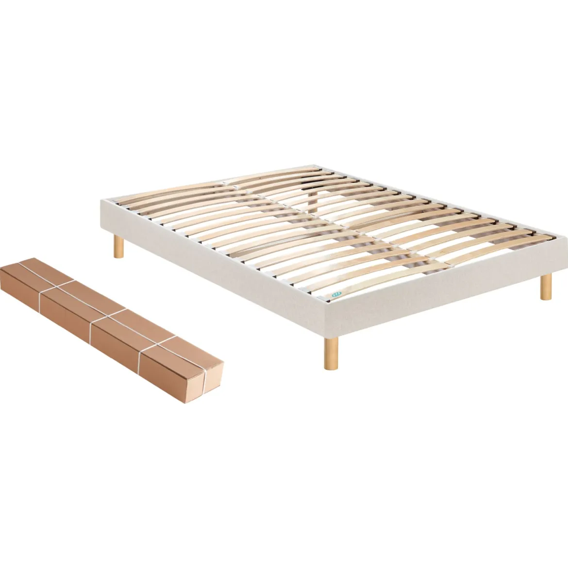 Sommier kit déco en bois massif - Merinos