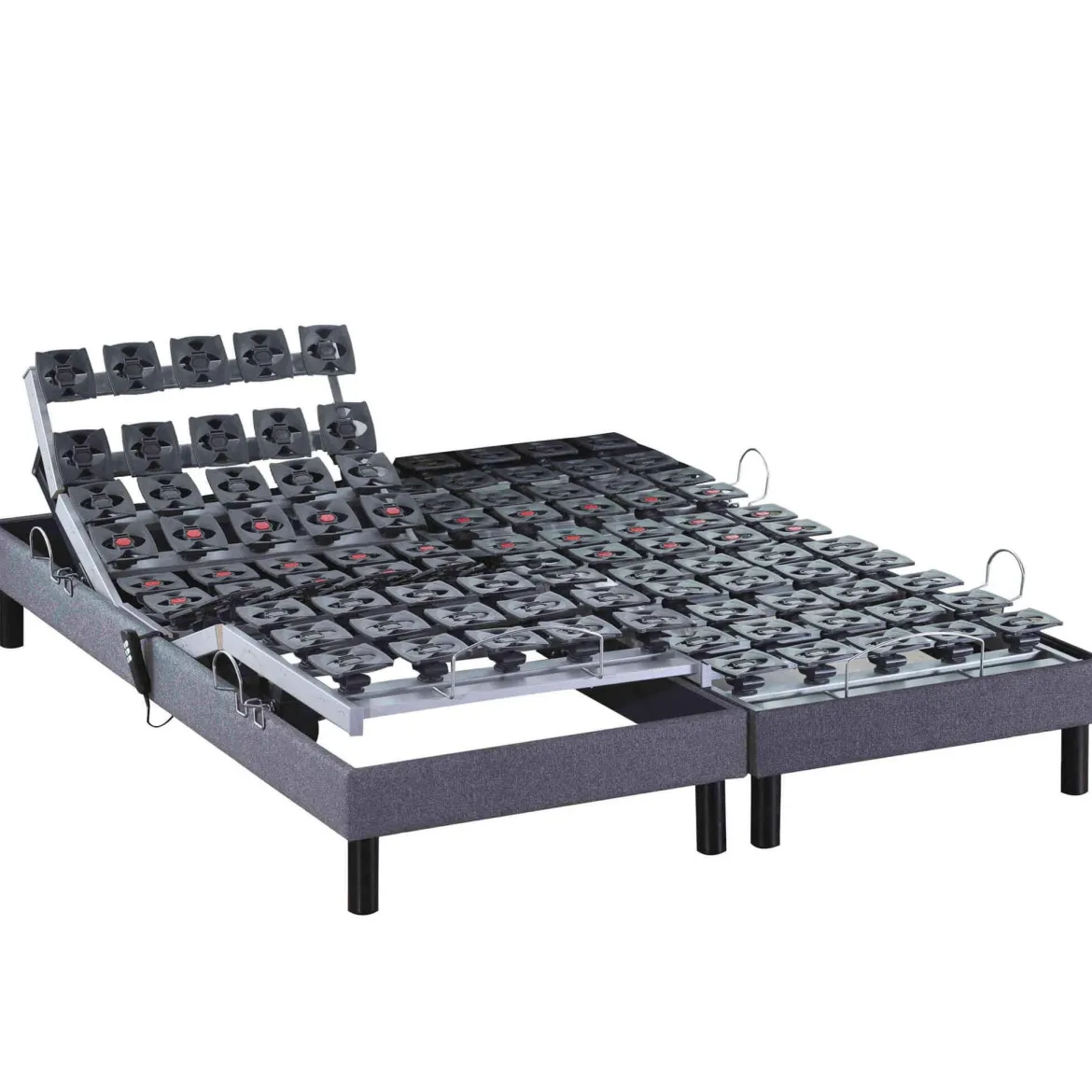 Sommier électrique de relaxation tout plots tissu - SOMEO