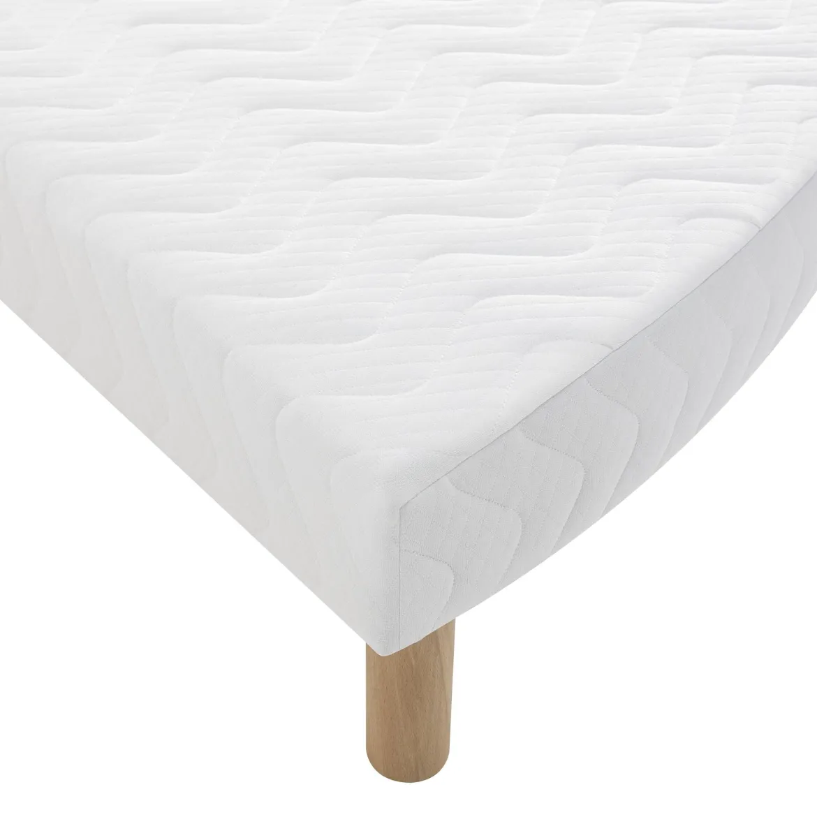 Sommier rond tapissier blanc 13 cm Lune - SOMEO diamètre 215
