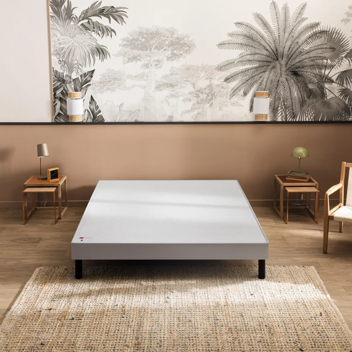 Sommier tapissier déco avec pieds Escale Ferme