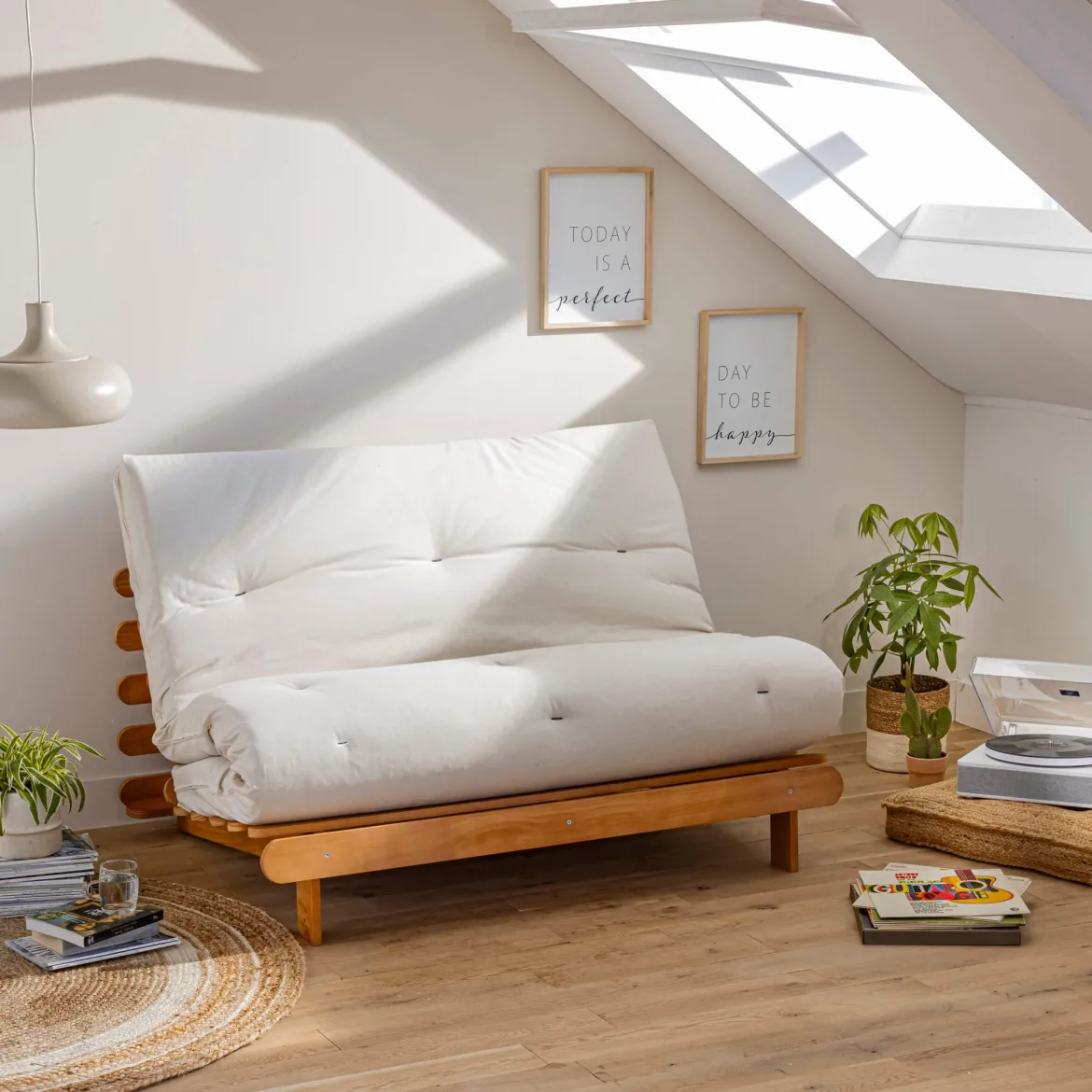 Structure futon en bois massif