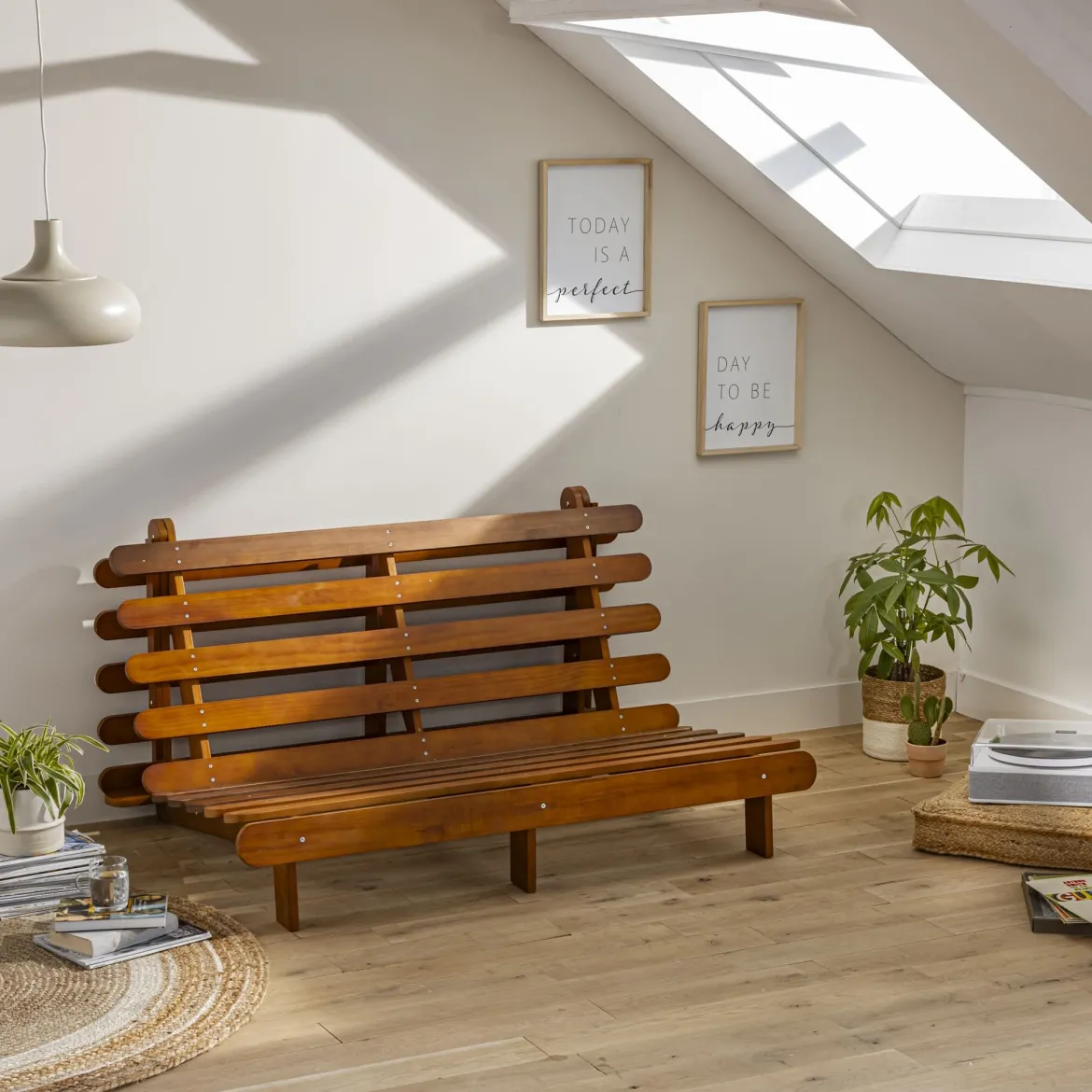 Structure futon en bois massif
