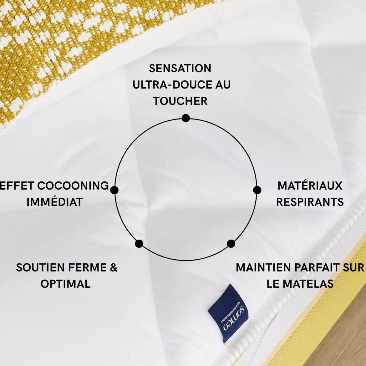 Surmatelas moelleux et respirant Aurore Someo