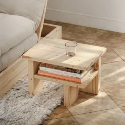 Table de chevet bois massif scandinave JAPAN