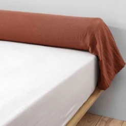 Taie de traversin double gaze de coton Terre de Nuit