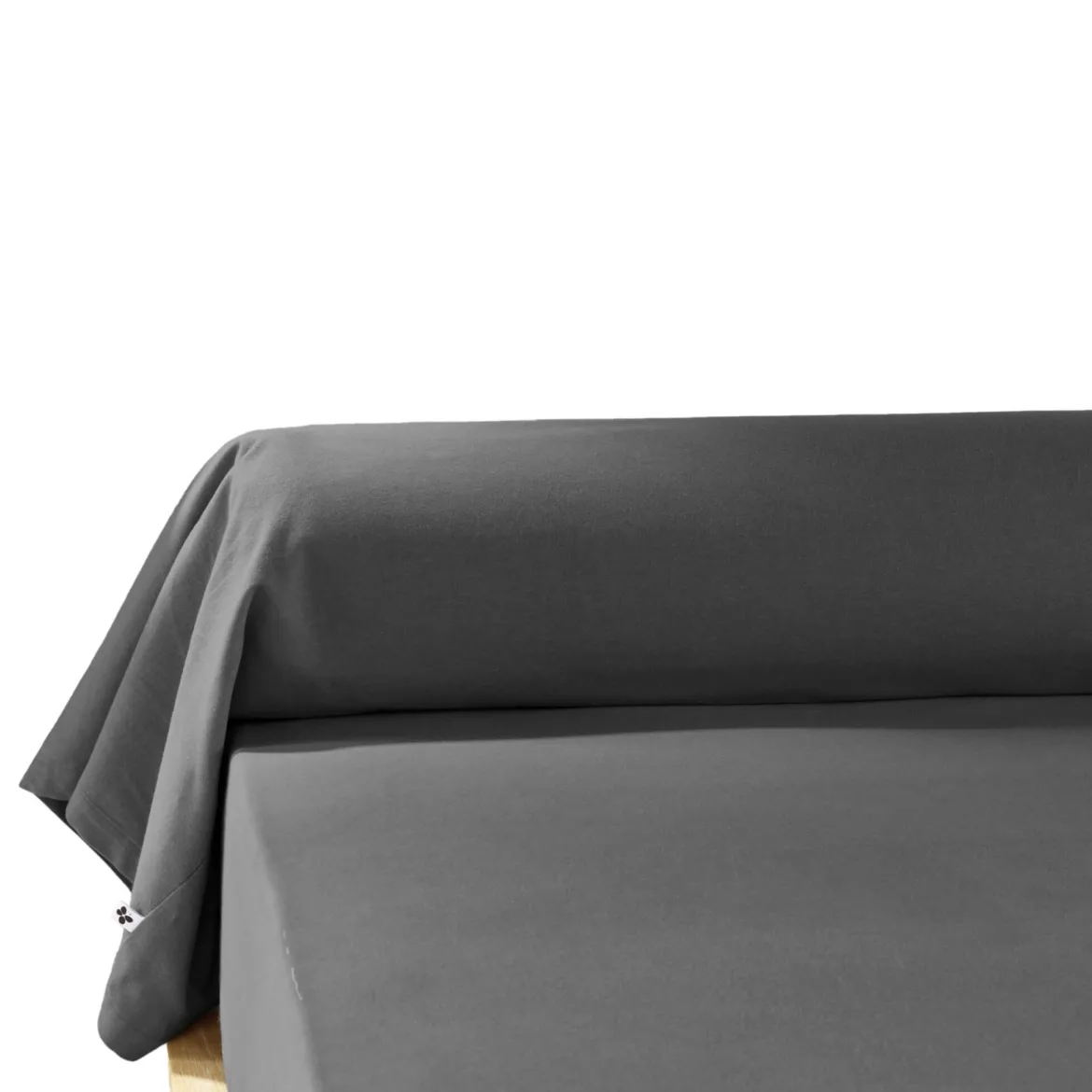 Taie de traversin flanelle anthracite