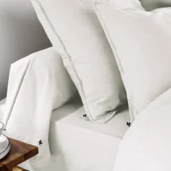 Taie de traversin flanelle blanc
