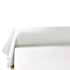 Taie de traversin flanelle blanc