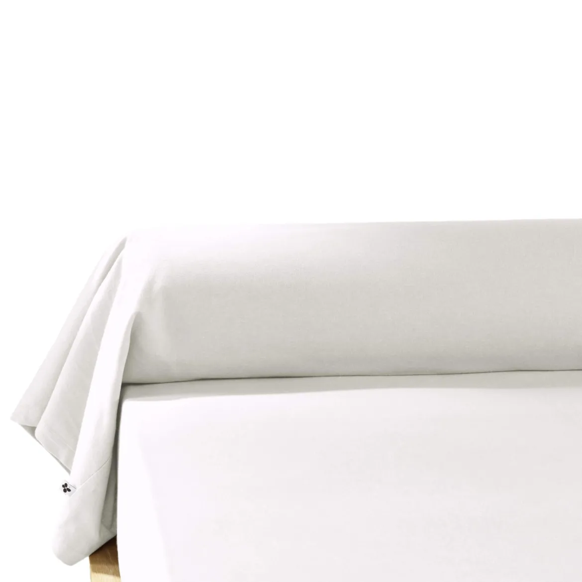 Taie de traversin flanelle blanc