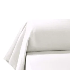 Taie de traversin flanelle blanc