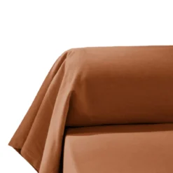 Taie de traversin flanelle orange