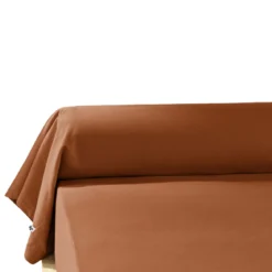 Taie de traversin flanelle orange