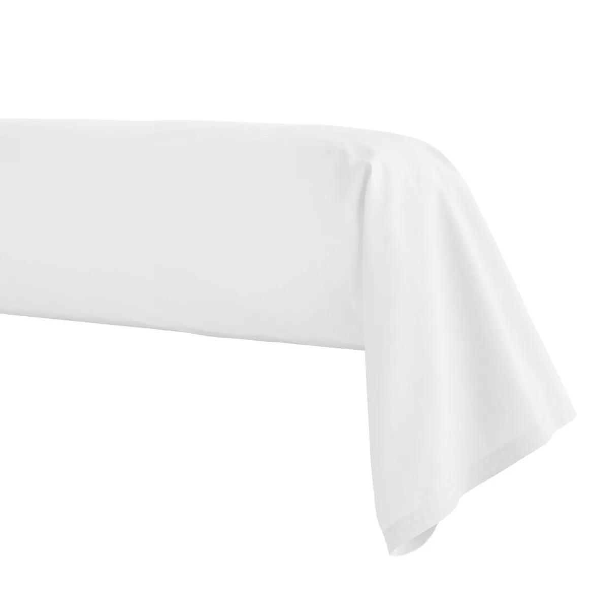 Taie de traversin percale blanche