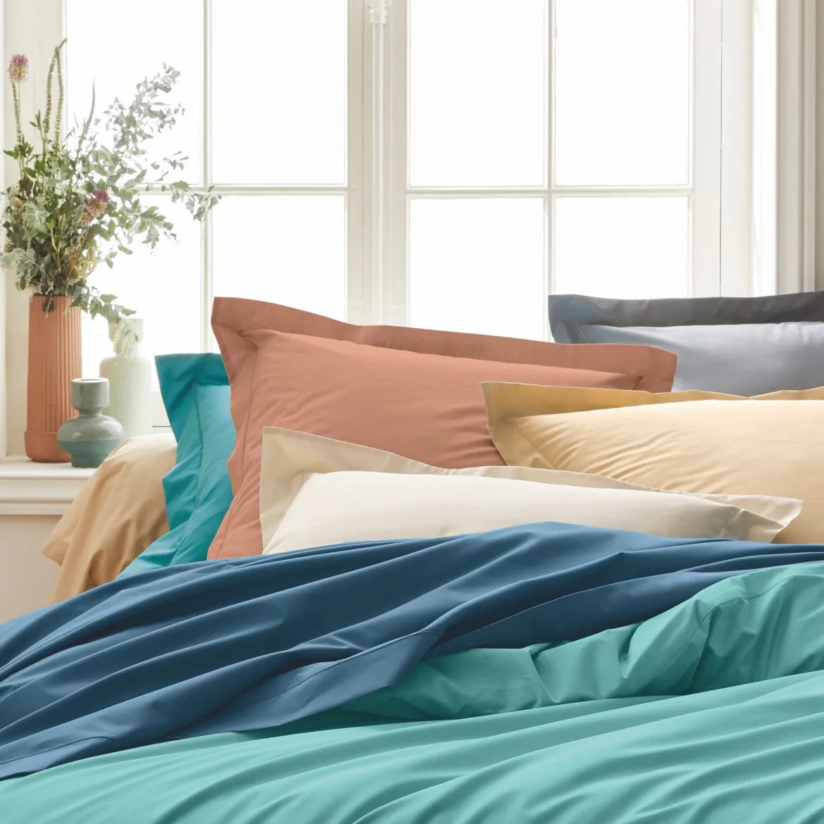 Taie de traversin 100% percale - Tradilinge