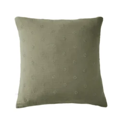 Taie d'oreiller brodée double gaze de coton