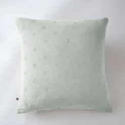 Taie d'oreiller brodée double gaze de coton