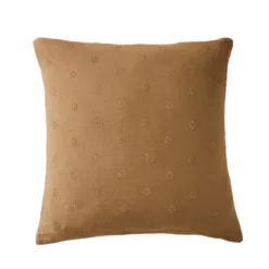 Taie d'oreiller brodée double gaze de coton