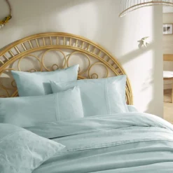 Taie d'oreiller 100% coton broderie anglaise