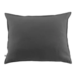 Taie d'oreiller flanelle anthracite