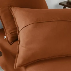 Taie d'oreiller flanelle orange