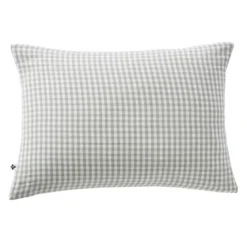 Taie d'oreiller gaze de coton imprimé vichy