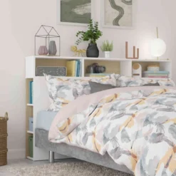 Tête de lit avec niches de rangement en bois - TL9052