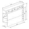 Tête de lit 160 cm bois blanc avec rangements Terre de nuit