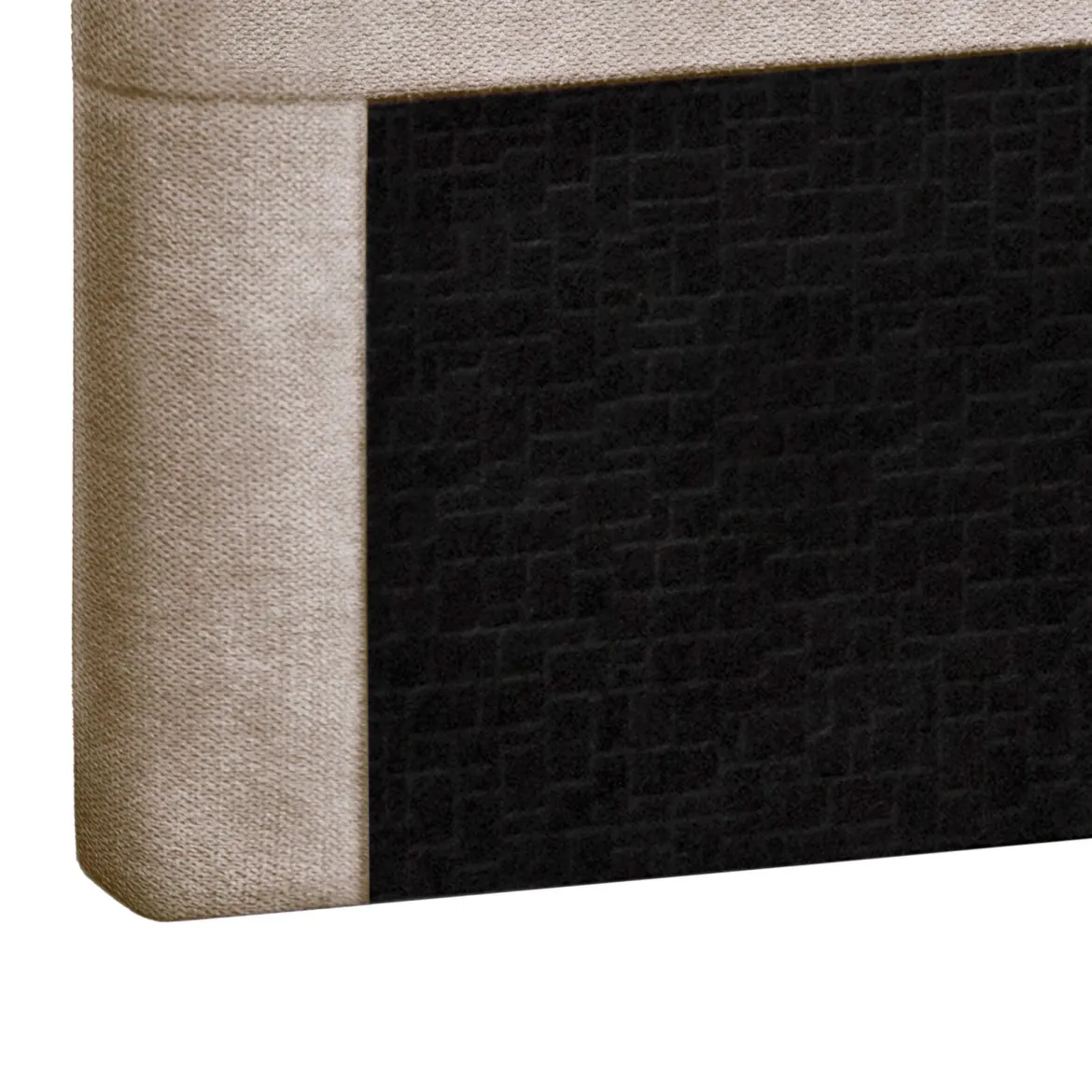 Tête de lit déco aspect quadrillé beige
