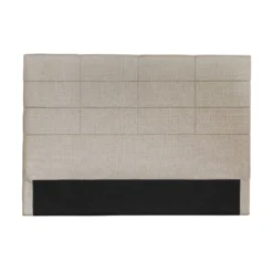 Tête de lit déco aspect quadrillé beige