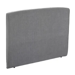 Tête de lit déco galbée chenillé gris cendré - Epeda