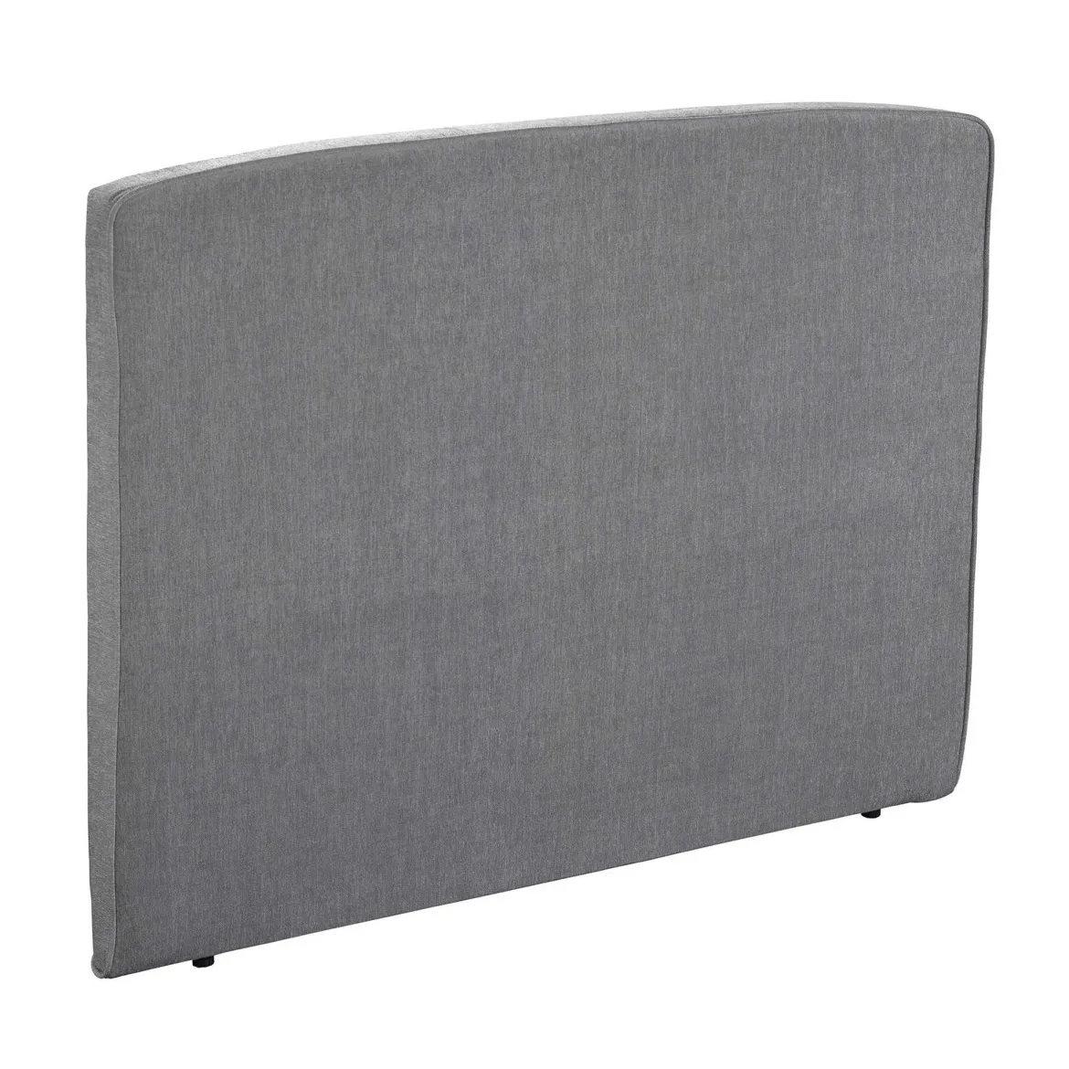 Tête de lit déco galbée chenillé gris cendré - Epeda