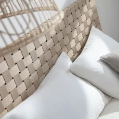 Tête de lit à lanières en bois naturel - Terre de Nuit