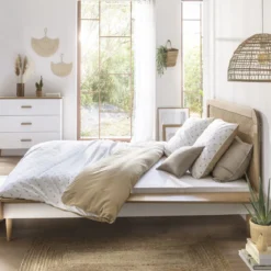 Tête de lit SMOOTHCLOUD en cannage et bois naturel