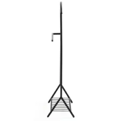 Valet de nuit en métal laqué noir avec rangement - VA15054